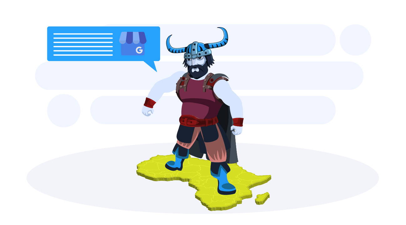 Viking on a map
